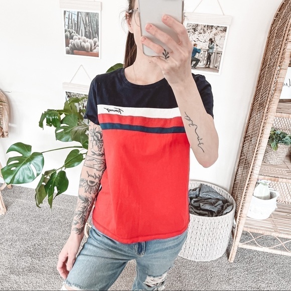 Tommy Hilfiger Logo Short Sleeve Crewneck Tee - Picture 3 of 5